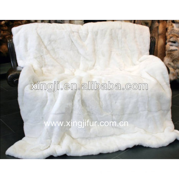 естественный белый цвет Рекс кролика одеяло